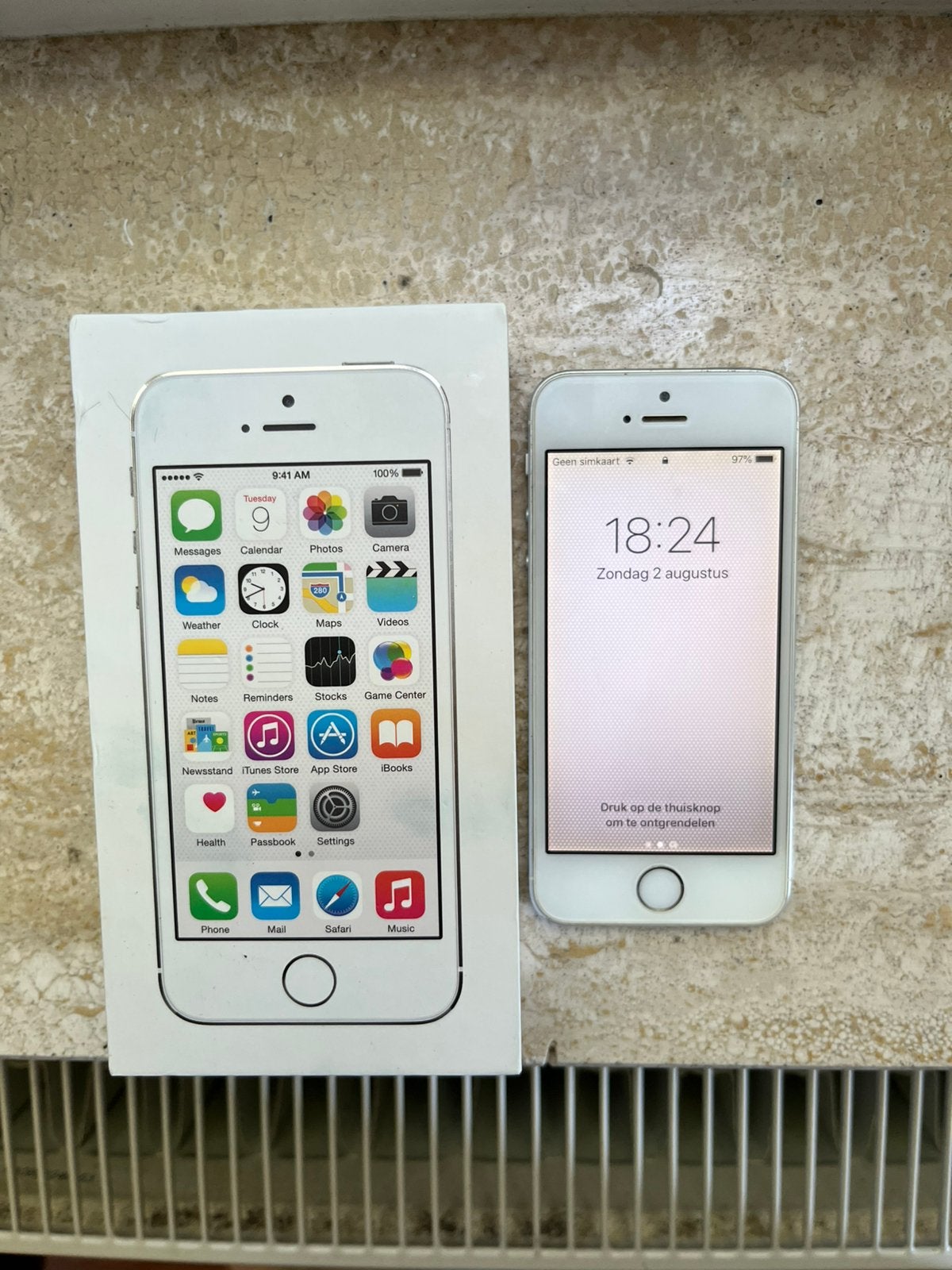 Apple iPhone 5s 32GB Silver met originele doos – werkend, Gebruikt, 32 GB, Ophalen of Verzenden, IPhone 5S