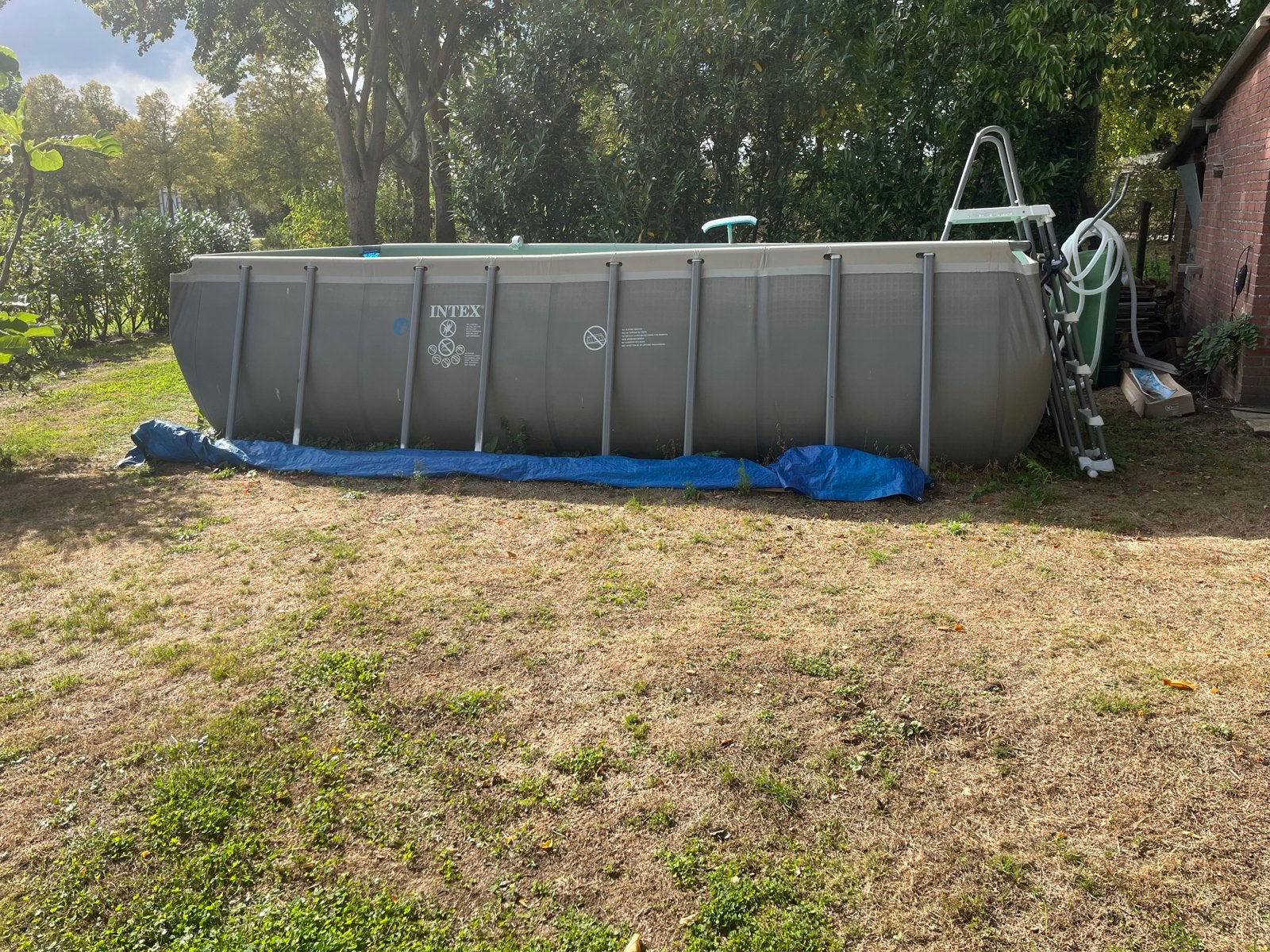 Intex Zwembad 274x549x132 Compleet met Alle Toebehoren, 200 tot 300 cm, Zo goed als nieuw, Rechthoekig, Ophalen