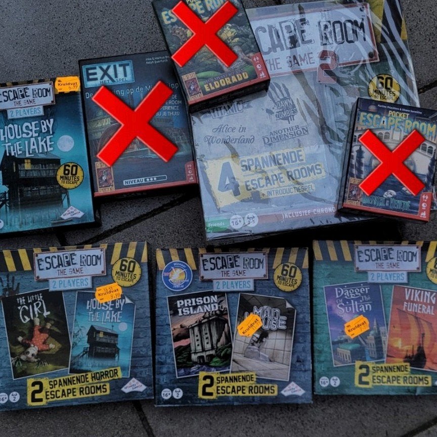 escaperoom spellen, Ophalen of Verzenden, Gebruikt, Overige typen