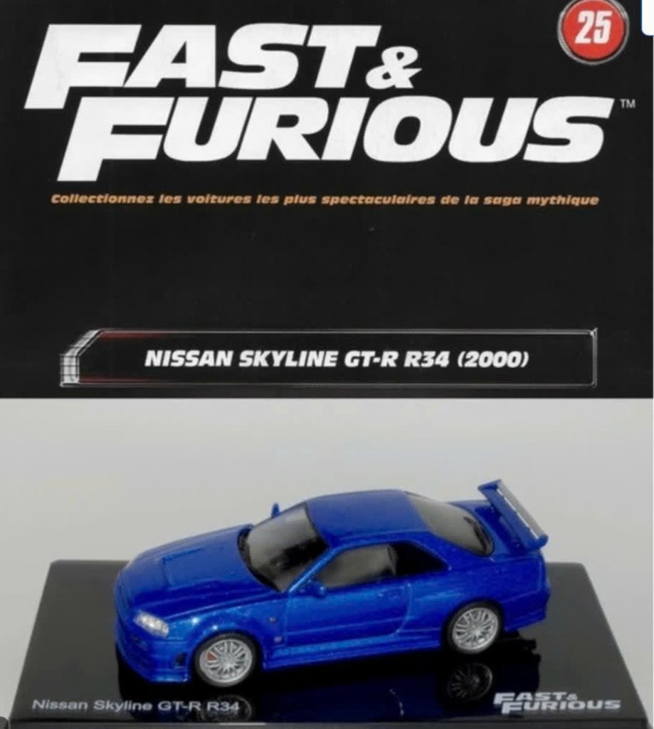 Nissan Skyline GT-R R34 2000 1/43 FAST & FURIOUS ALTAYA # 25, Hobby en Vrije tijd, Ophalen of Verzenden, Nieuw, Auto, Overige merken