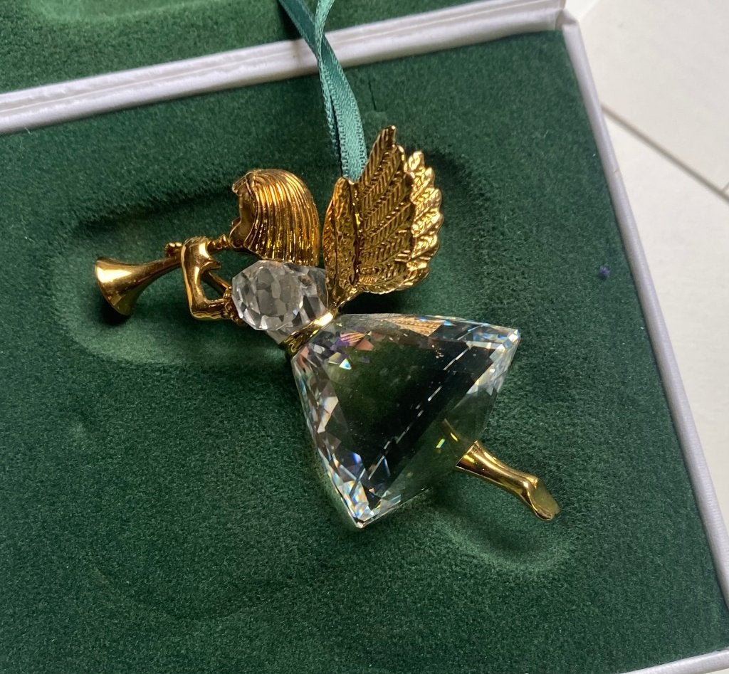 Swarovski Kerstengel 1997 met Trompet -Christmas Memories