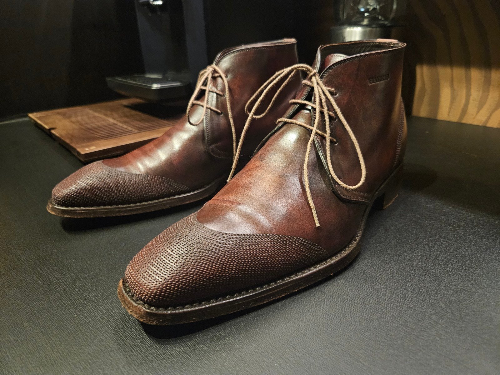 EU 40 Harris Firenze, Italiaanse halfhoge leren veterlaarsje, Kleding | Heren, Harris, Bruin, Ophalen of Verzenden, Gedragen
