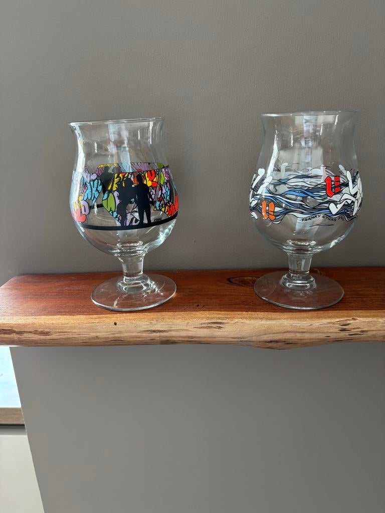 2 special edition duvel glazen., Ophalen of Verzenden, Meerkleurig, Overige merken, Glas