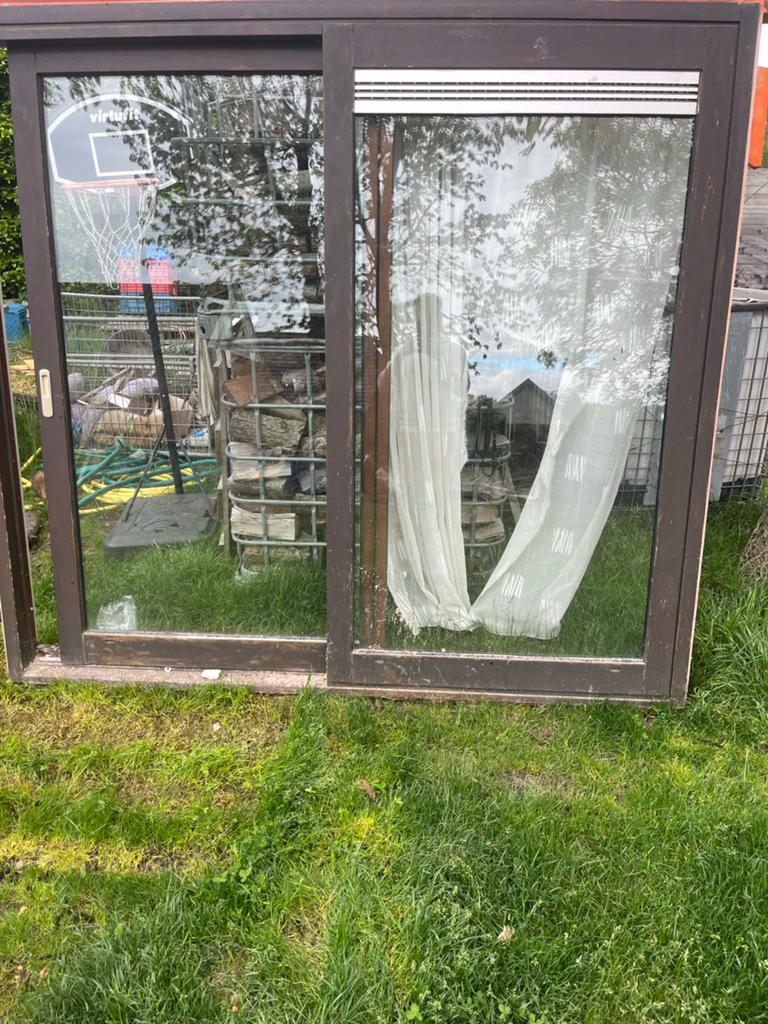 Schuifpui 2,44x2,22m, Doe-het-zelf en Verbouw, Kozijnen en Schuifpuien, Gebruikt, 225 cm of meer, Ophalen of Verzenden, Schuifpui