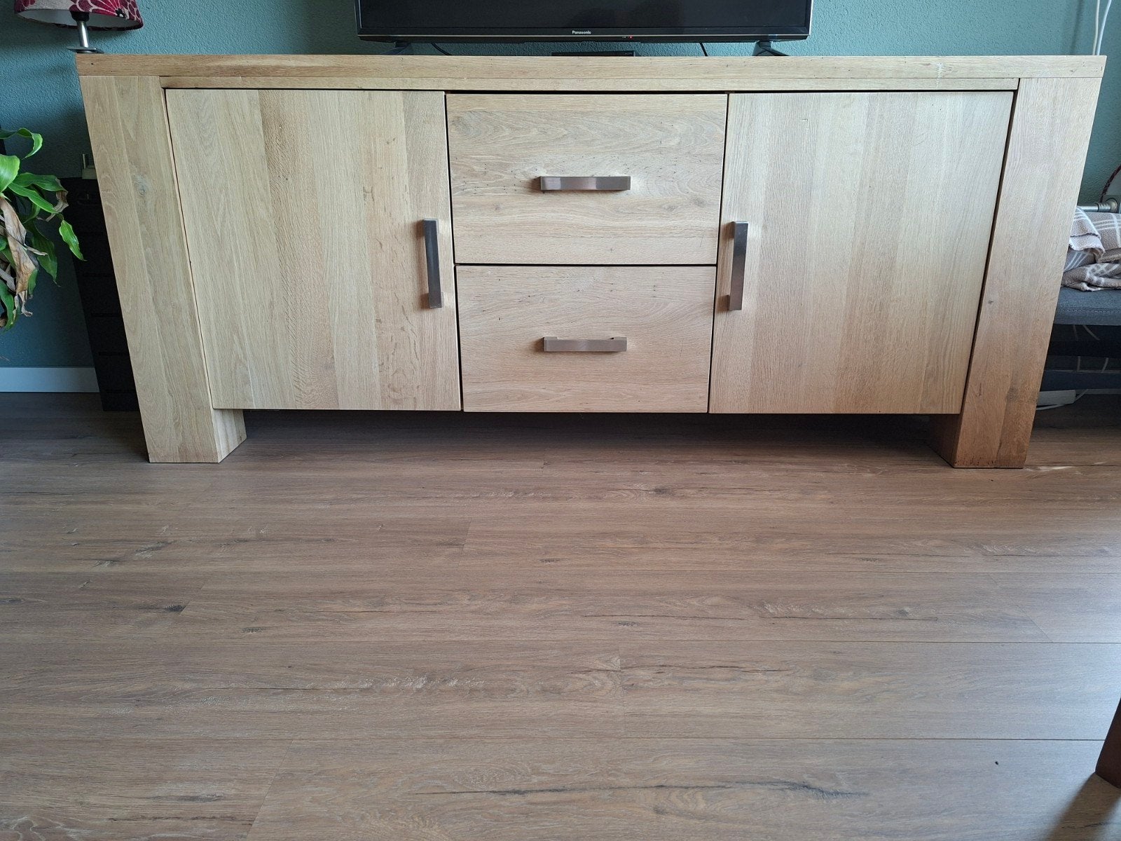 Eikenhouten dressoir, ook te gebruiken als tv meubel, Ophalen, Met lade(s), Eikenhout, Zo goed als nieuw