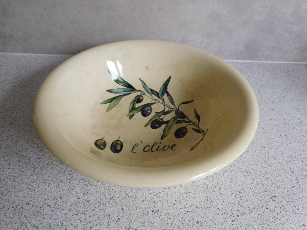 Diep bord 23 cm. l'Olive Herbae Optimae Formae, Ophalen of Verzenden