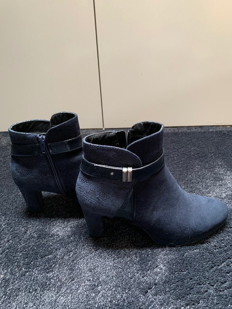 Laarsjes donker blauw maat 40, Blauw, Lage of Enkellaarzen, Ophalen of Verzenden, Zo goed als nieuw