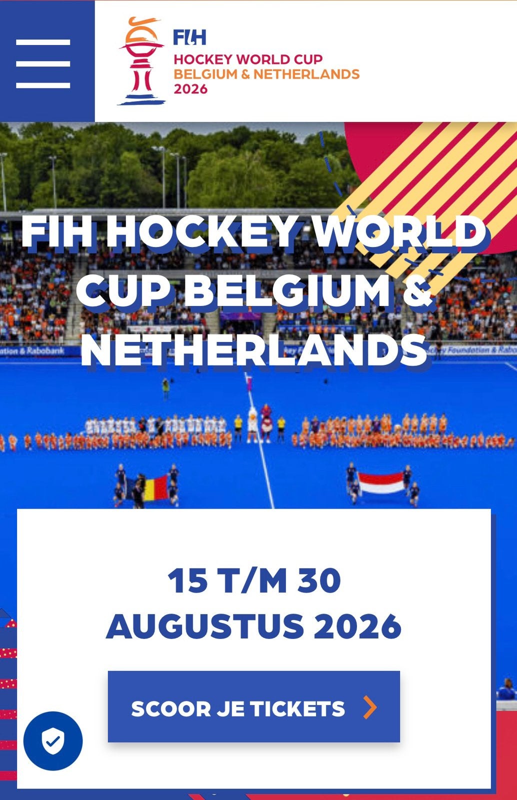 2x WK Hockey 2026 kids tickets gezocht, Drie personen of meer