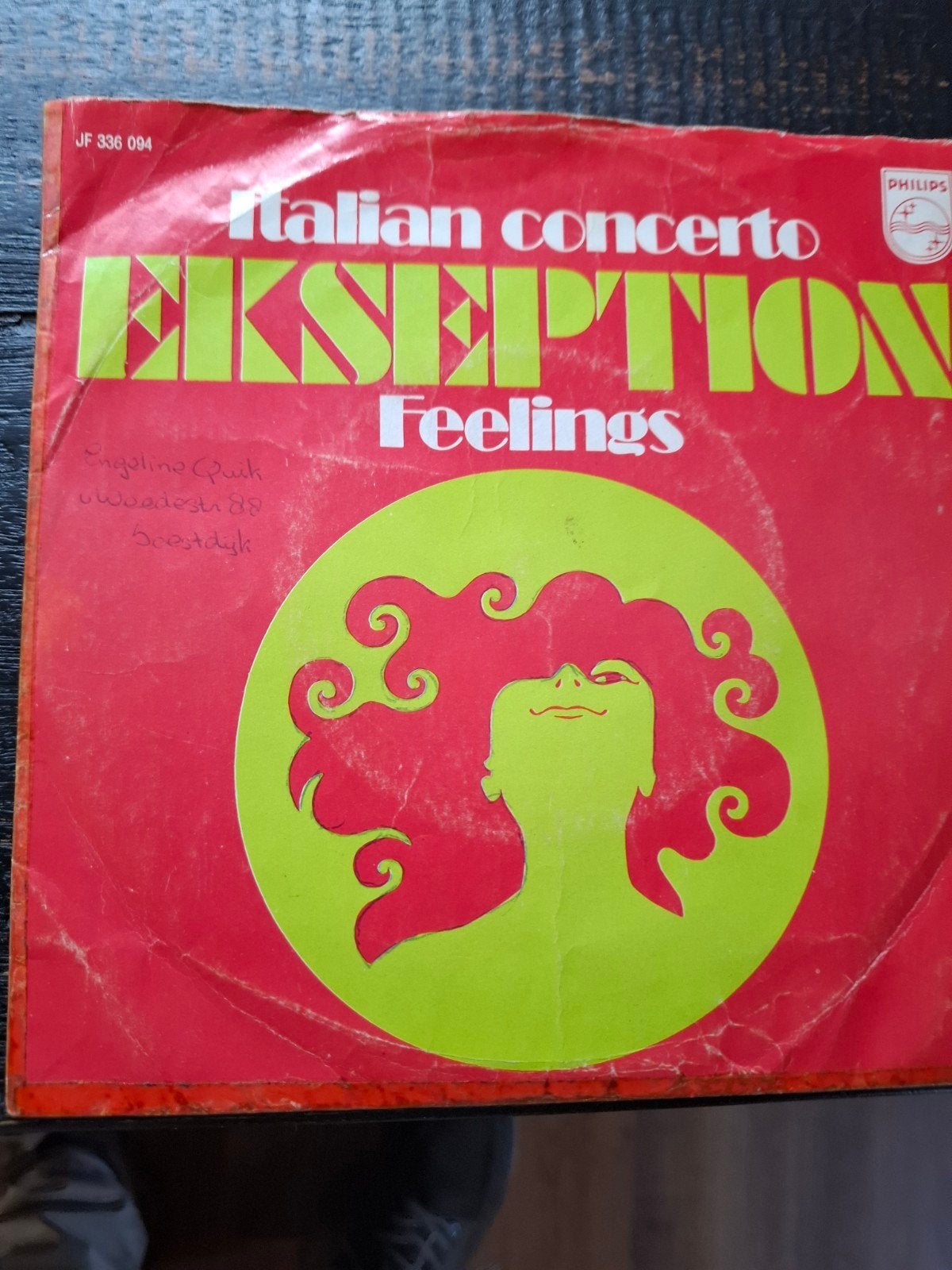 Ekseption - Italian Concerto / Feelings (7 inch vinyl), Gebruikt, 7 inch, EP, Rock en Metal