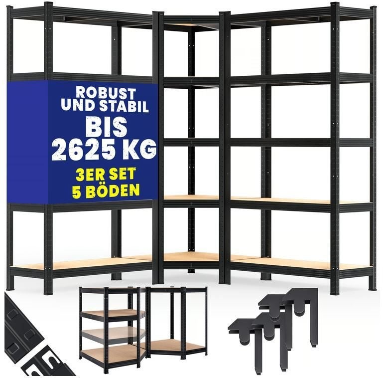 Stellingkast en hoekrekken set van 3 GRATIS BEZORGD!, Verzenden, Nieuw, Nvt, Nvt