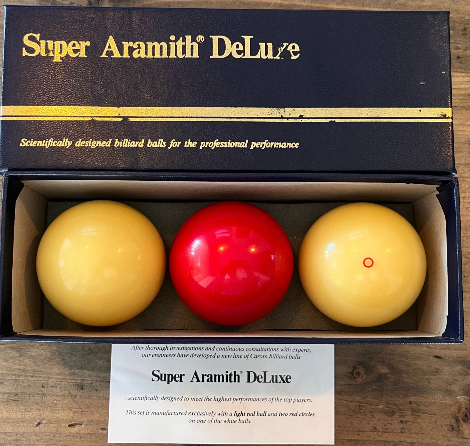 Super Aramith DeLuxe Carambole Biljartballen Set, Ophalen, Nieuw, Keu of Ballen