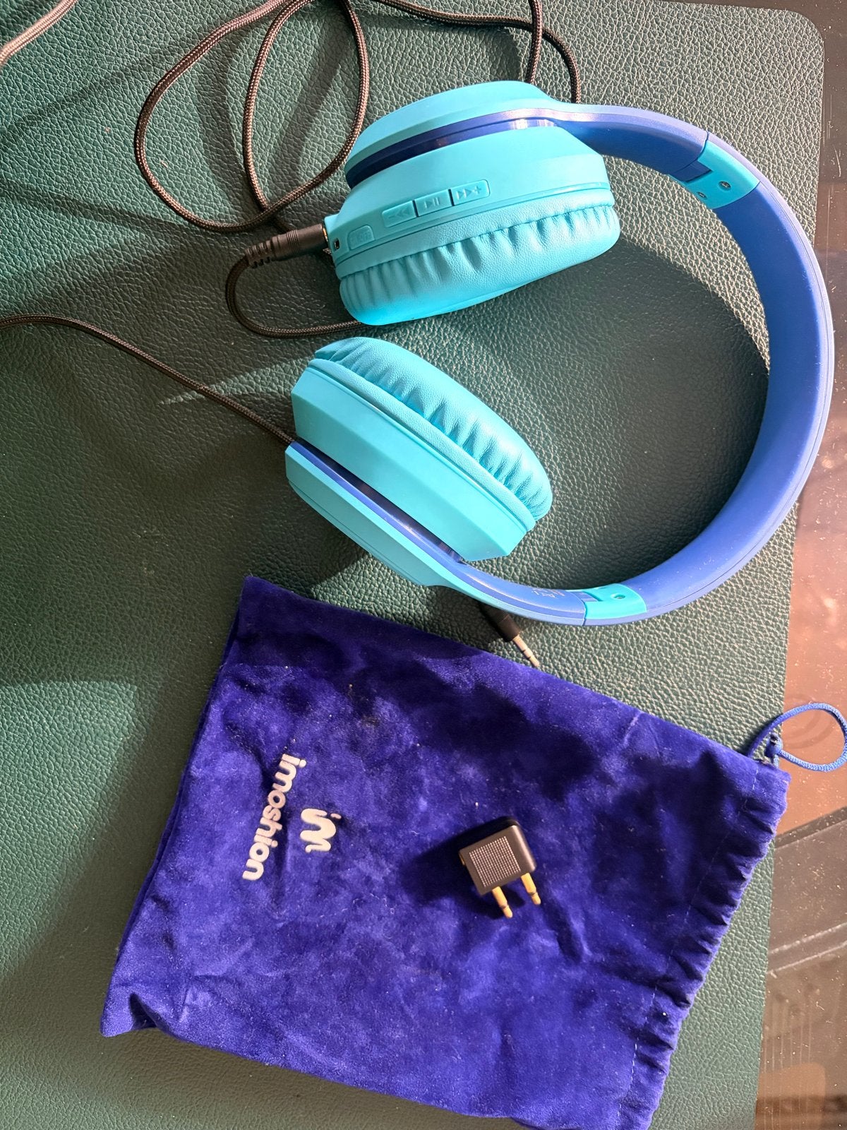 Imoshion On-ear koptelefoon - Blauw/Turquoise, Overige merken, On-ear, Ophalen of Verzenden, Zo goed als nieuw