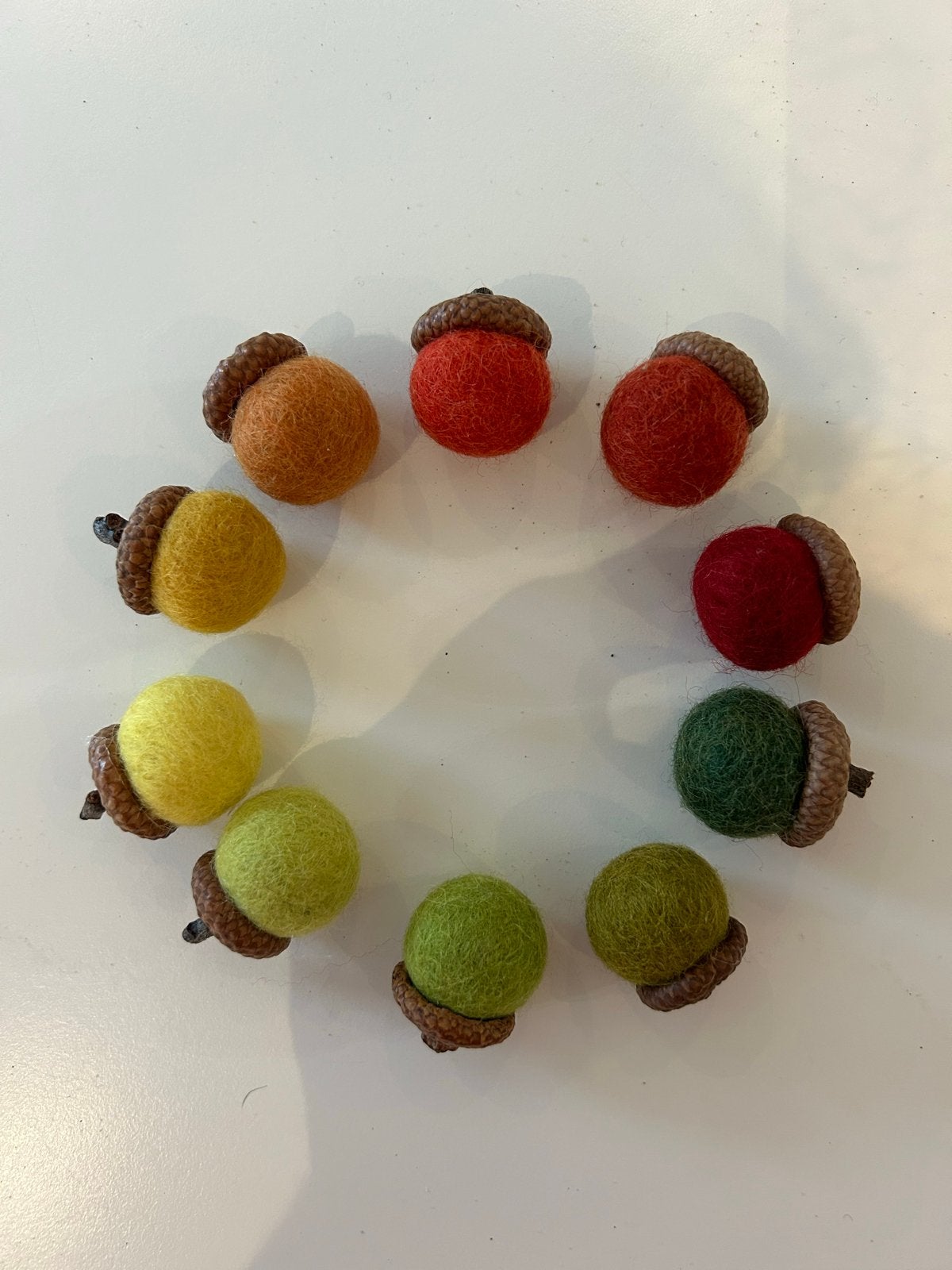 Wolvilten Eikels Herfstkleuren - Montessori & Antroposofisch, Ophalen of Verzenden, Nieuw, Knutselen
