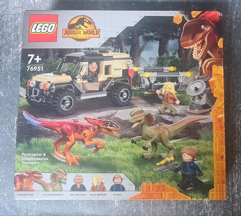 LEGO Jurassic World set 76951 Pyroraptor & Dilophosaurus, Ophalen of Verzenden, Zo goed als nieuw