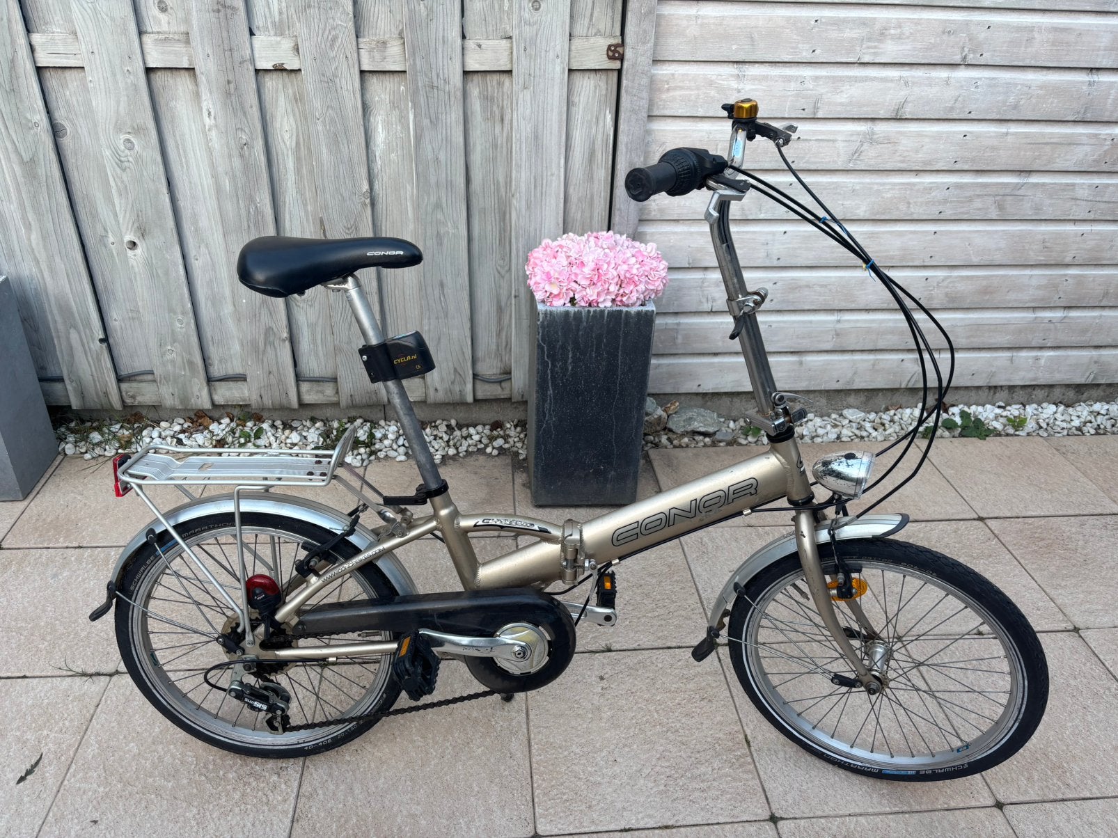 Vouwfiets Conor City Blue, Gebruikt, Velgrem, Versnellingen, Ophalen