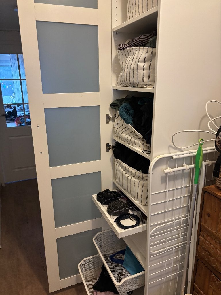 IKEA Pax / Bergsbo kast 50x58x236 wit/frosted glass, Ophalen, Met deur(en), 200 cm of meer, 50 tot 100 cm