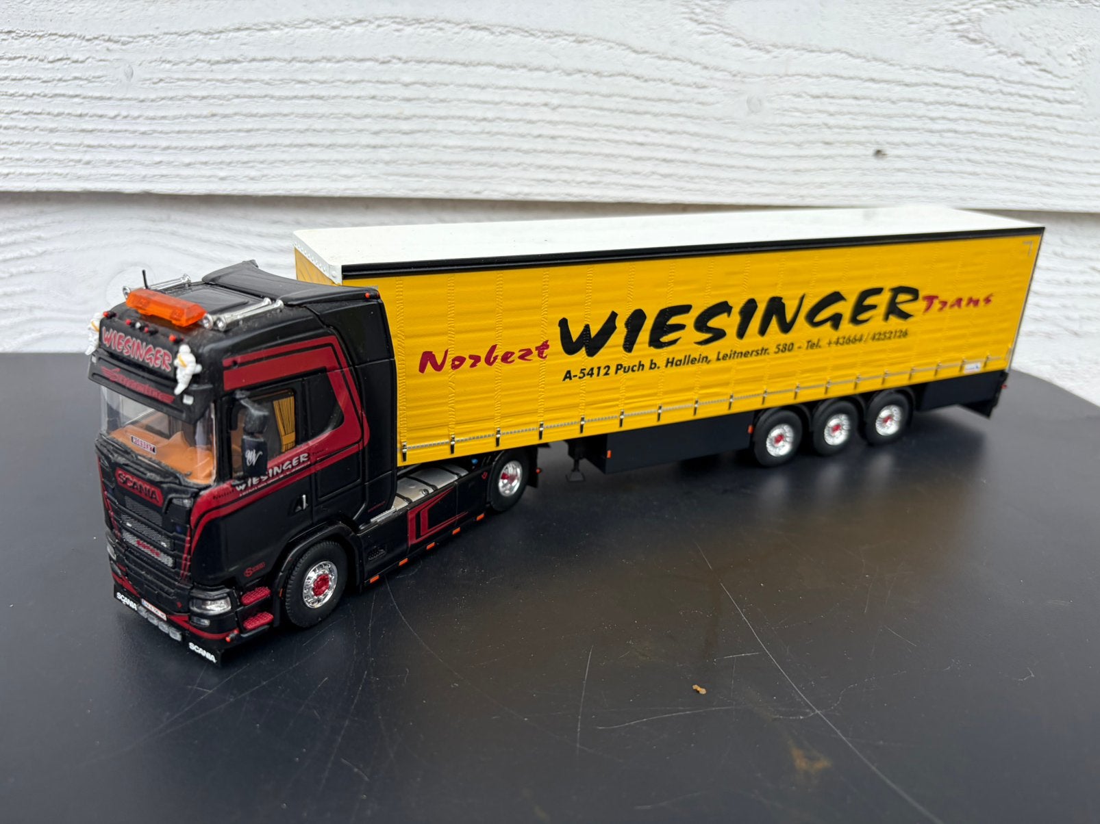 TEKNO SCANIA SUPER NORBERT WIESINGER, Ophalen of Verzenden, Gebruikt, Bus of Vrachtwagen, Tekno