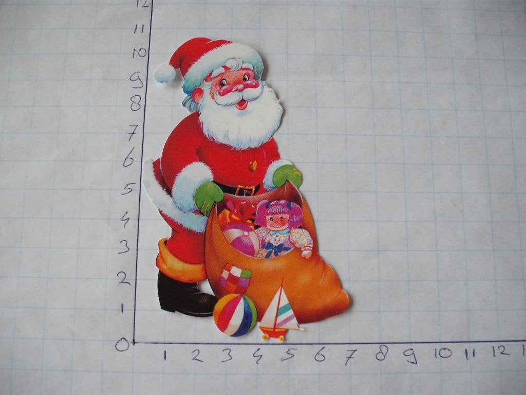 nr. 820 - uitgeknipt 3d plaatje kerst, Ophalen of Verzenden, Nieuw, Kerst, Knipvel