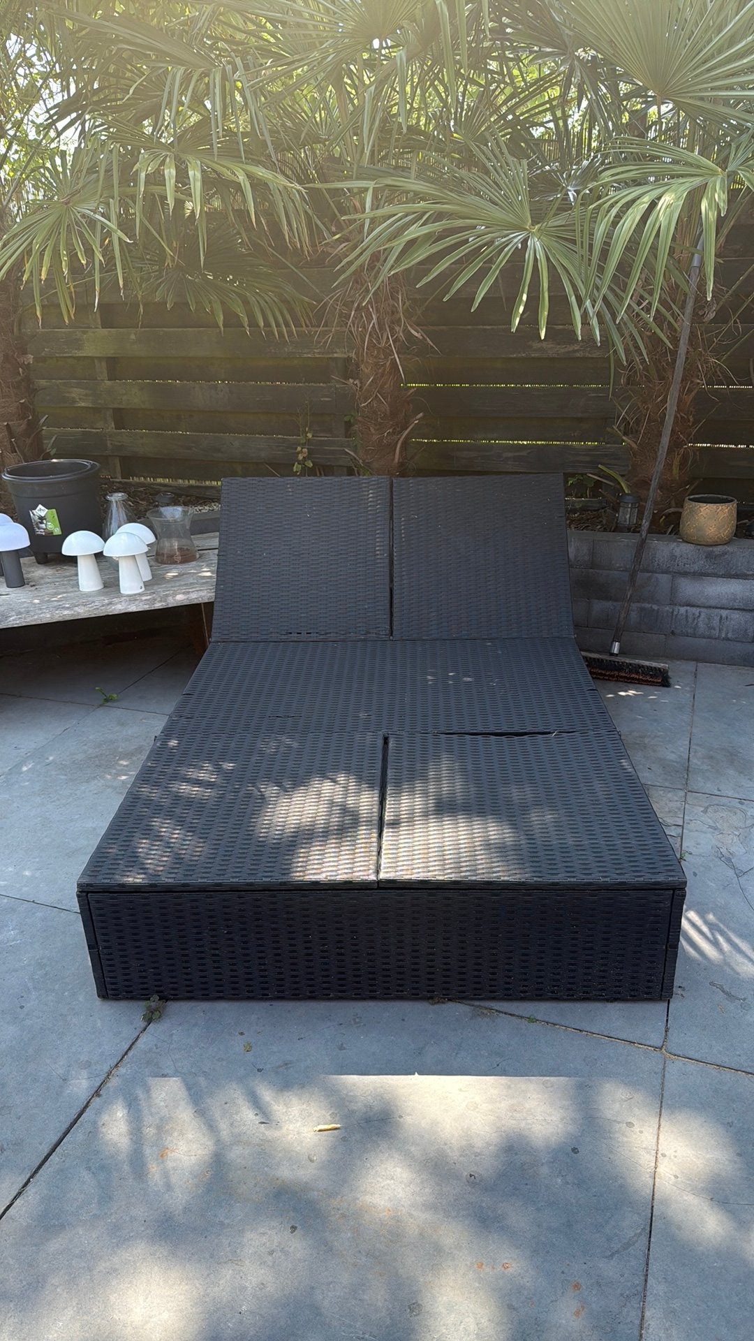 Dubbel ligbed, Tuin en Terras, Ligbedden, Ophalen of Verzenden, Gebruikt, Kunststof