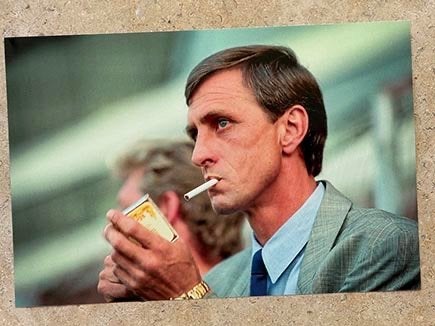 Org kl foto 20x30cm Johan Cruijff coach Ajax + Camel sigaret, Verzenden, Nieuw, Ajax, Poster, Plaatje of Sticker
