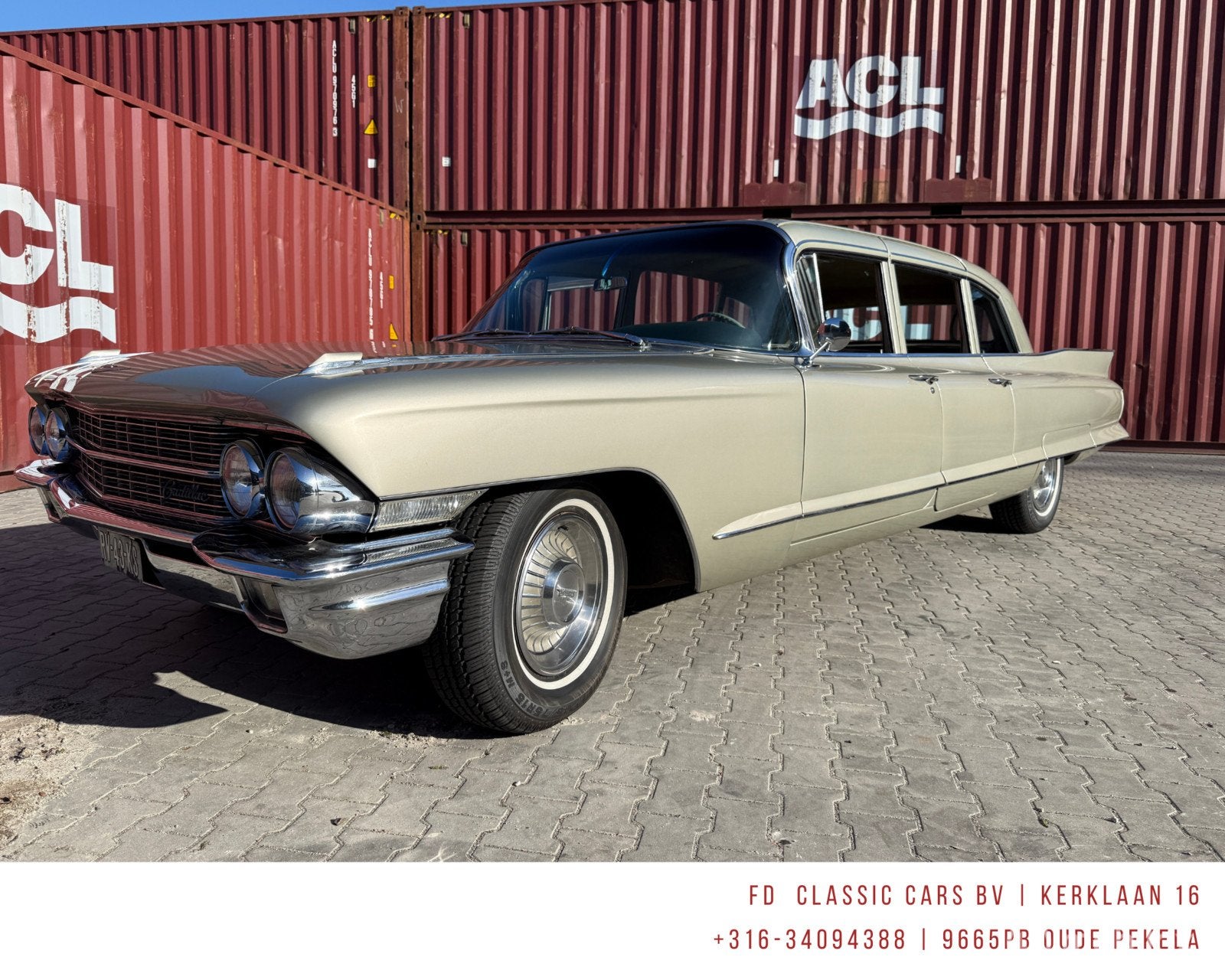 Cadillac Fleetwood 75 Limousine 1962 Oldtimer V8, Auto's, Beige, Overige carrosserieën, Bruin, 6400 cc