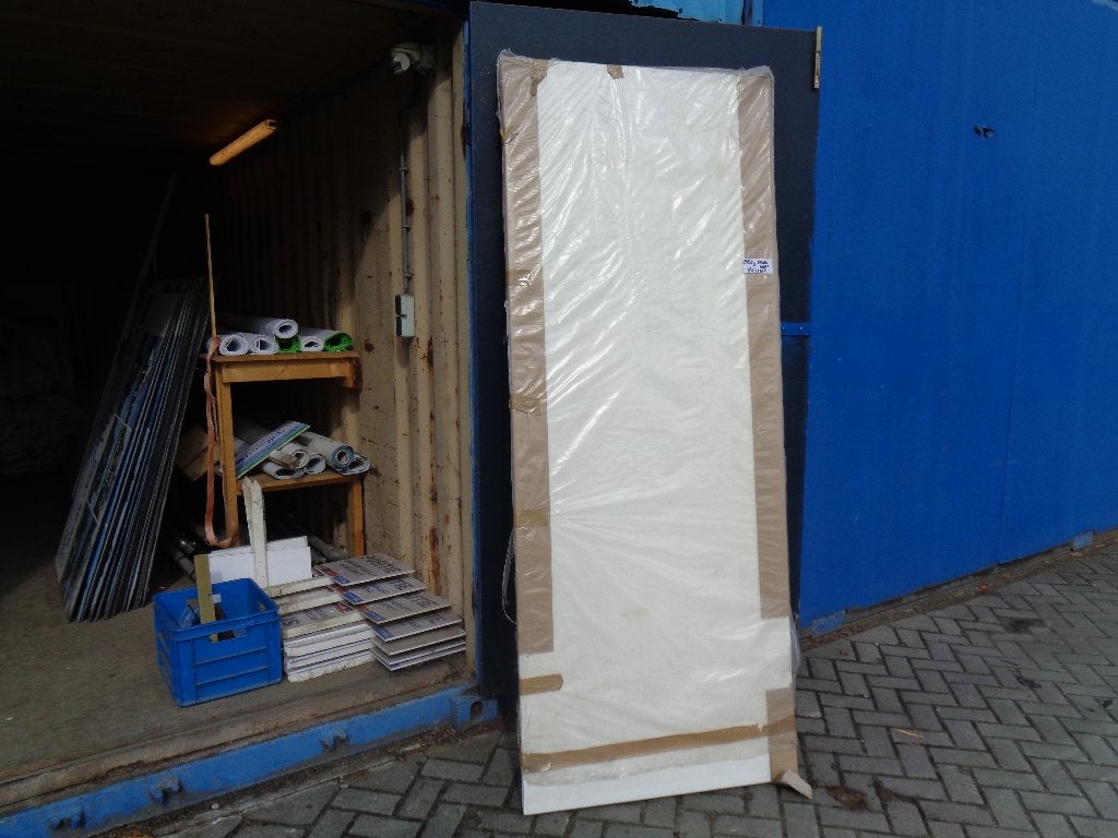 Svedex KUNSTSTOFDEUR 88X231.5 opdek links,lijnmotief NIEUW, 80 tot 100 cm, 215 cm of meer, Binnendeur, Nieuw