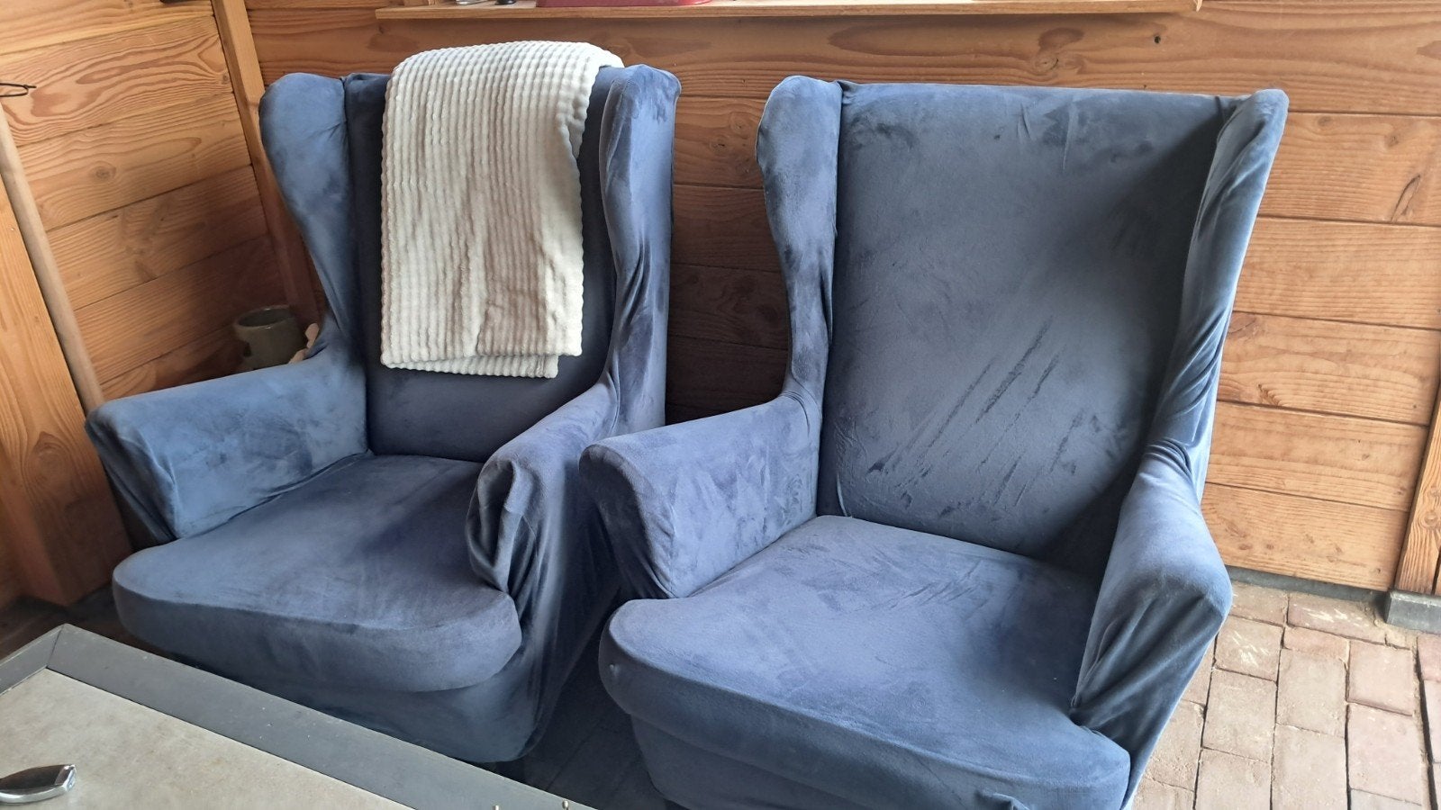 2 heerlijke ikea fauteuils. GRATIS, Gebruikt, Twee, Blauw, Ophalen of Verzenden