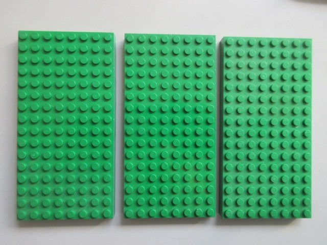 nr. 0230, 3 dikke bouwplaten 8x16 noppen, Ophalen of Verzenden, Gebruikt, Lego