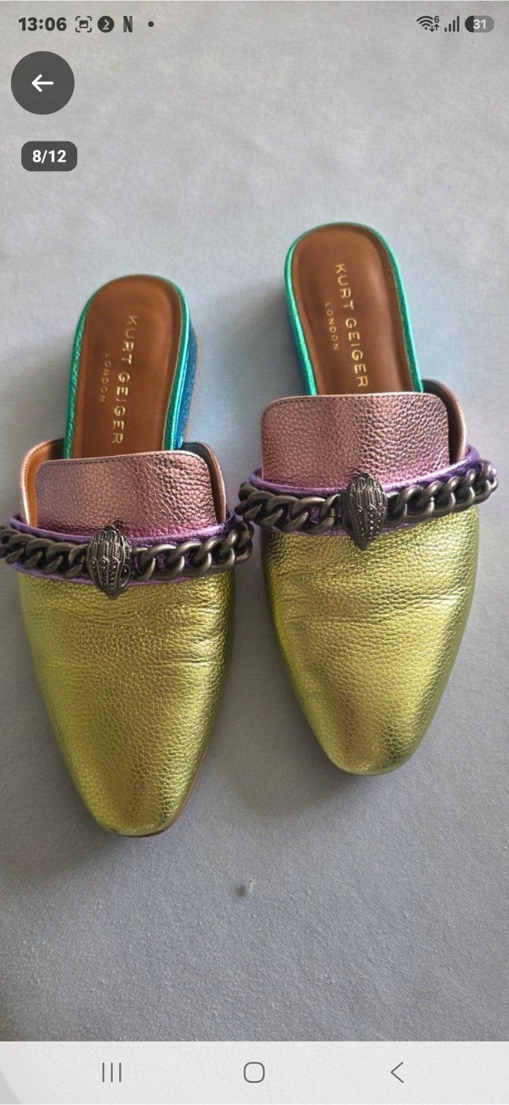 Kurt Geiger London Kensington mules, maat 39, Kleding | Dames, Overige kleuren, Verzenden, Instappers, Zo goed als nieuw