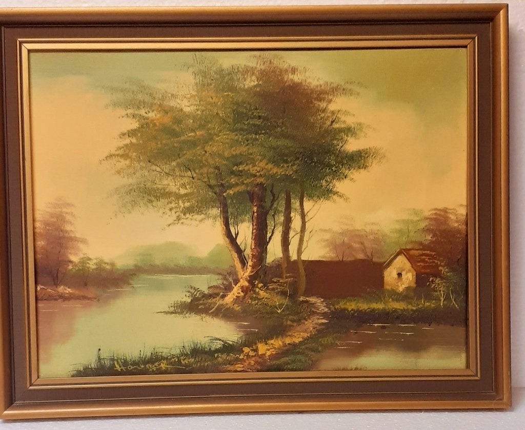 William Henry Harlock, Schilderij, Bruin, 37 cm, Overige materialen