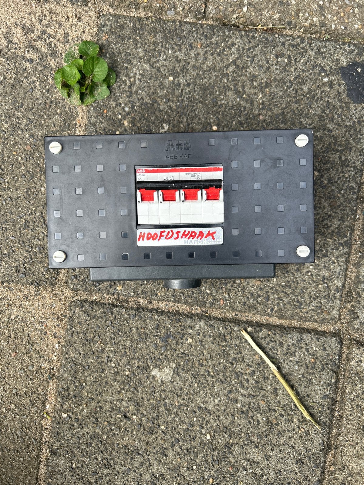 ABB HAF Hoofdschakelaar 40A 4-polig, Ophalen of Verzenden, Gebruikt, ABB, Schakelaar