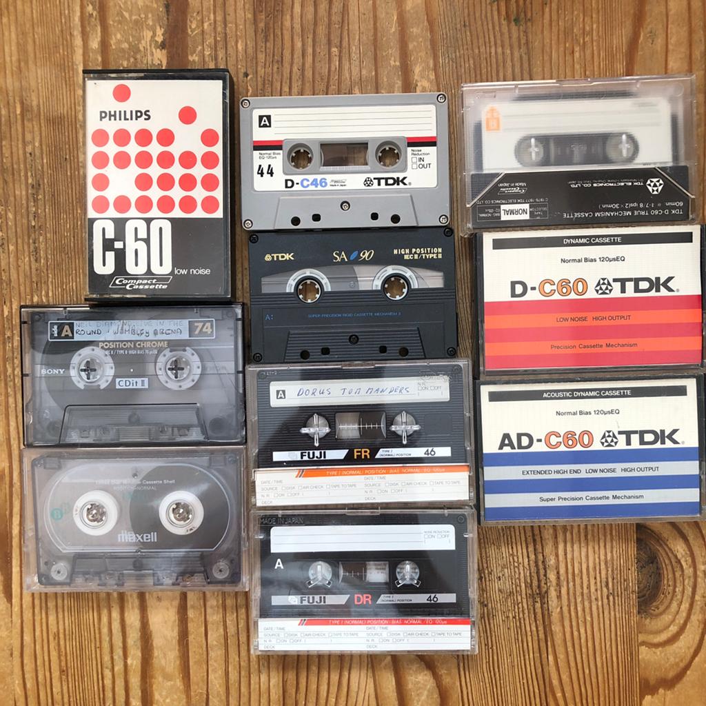cassettes aangeboden TDK Maxell Sony, Cd's en Dvd's, Cassettebandjes, Ophalen of Verzenden, Gebruikt, Overige genres, 2 t/m 25 bandjes
