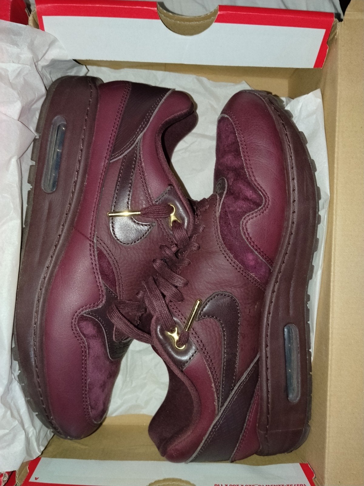 Nike Air Max 1  Burgundy crush - Maat 42, Ophalen of Verzenden, Overige kleuren