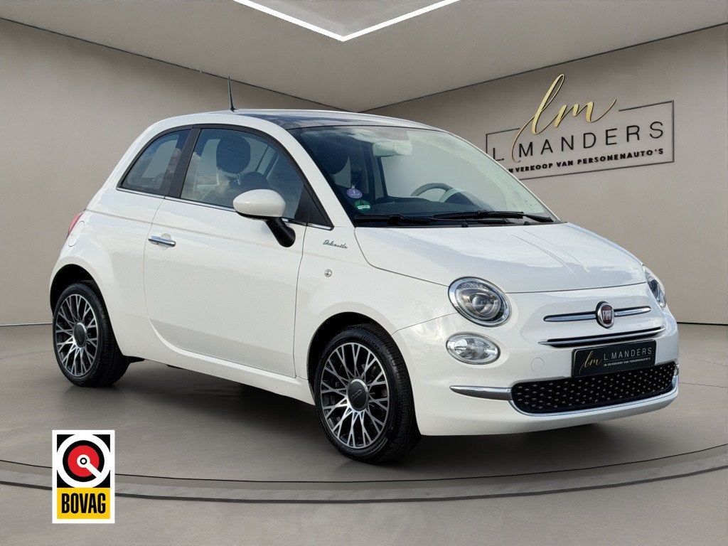 Fiat 500 1.0 Hybrid Dolcevita 2022 WIT | Apple CarPlay | Cli, Gebruikt, Euro 6, 4 stoelen, Leder en Stof
