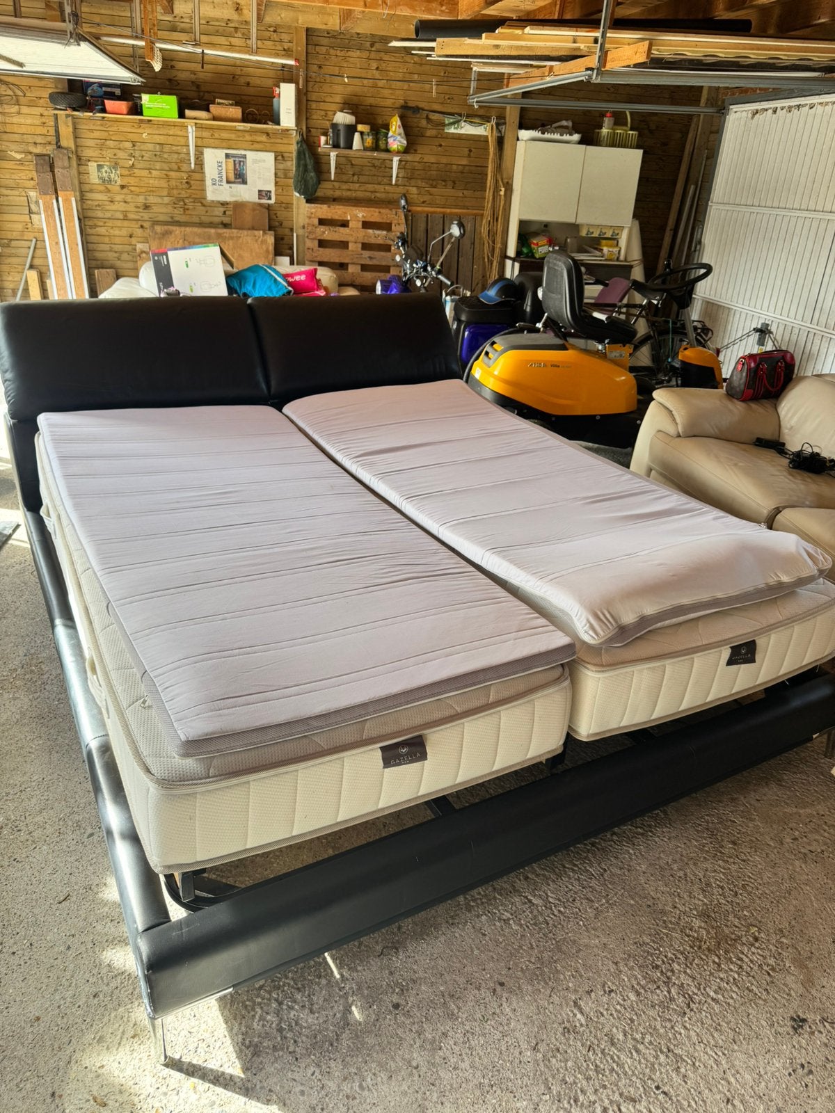 Swiss Sense bed met verstelbare lattenbodem,matras en ombouw, Zwart, Tweepersoons, Ophalen of Verzenden, 180 cm