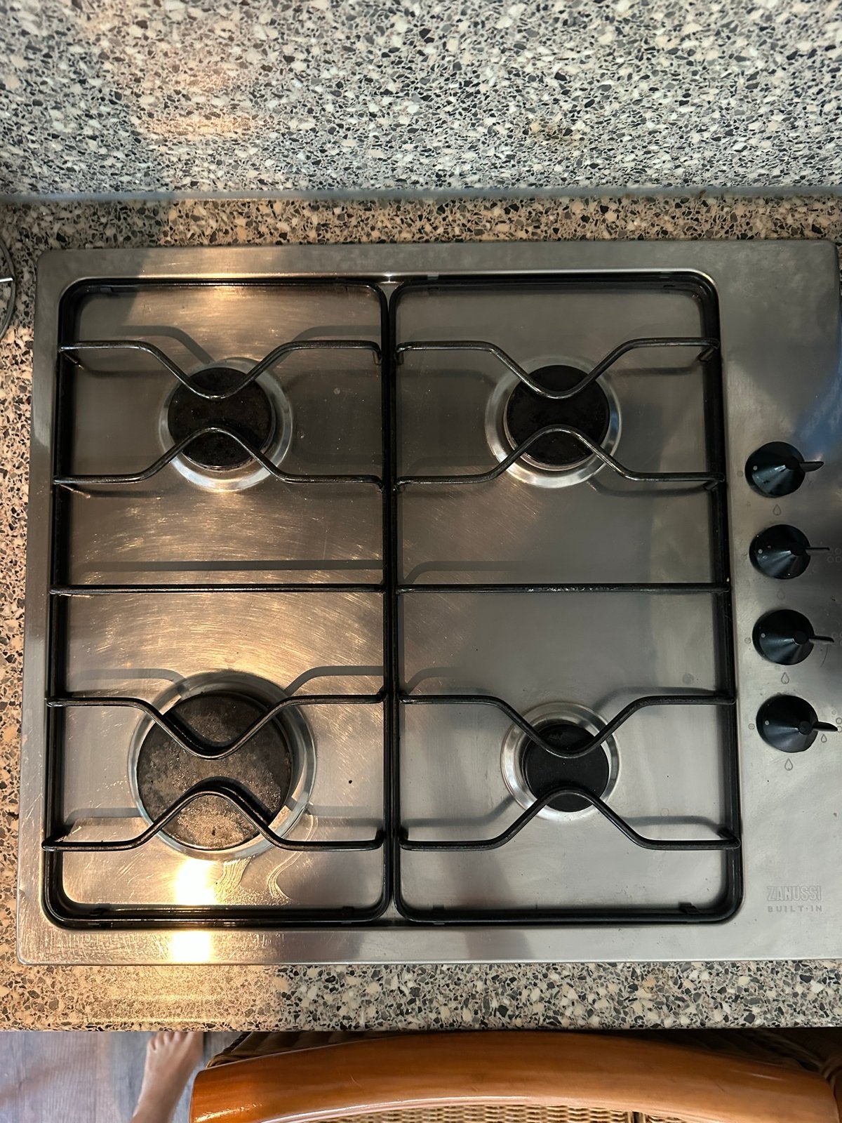 Zanussi Inbouw Gasfornuis 4 Kookzones, Witgoed en Apparatuur, Kookplaten, Ophalen, Gebruikt, 4 kookzones, Inbouw