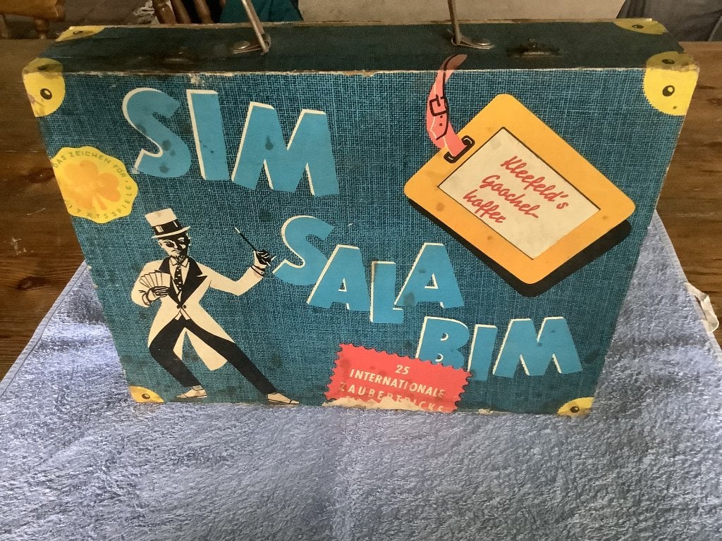 Vintage goochelkoffer, Ophalen, Gebruikt