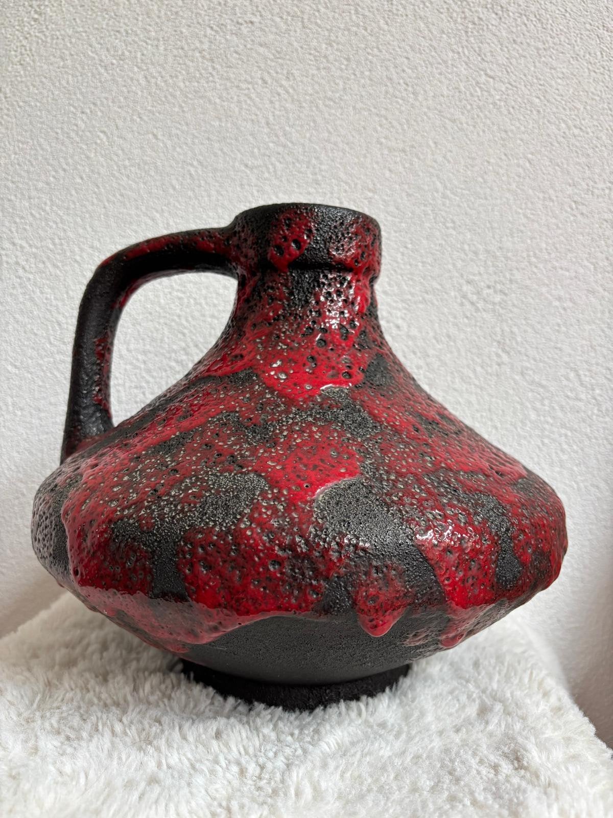 Vaas Fatlava Stein Keramik West-Germany 25 cm, Ophalen of Verzenden