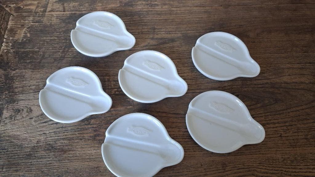 6x Pickwick thee tip | schotel - nieuwstaat, Huis en Inrichting, Keuken | Servies, Ophalen, Zo goed als nieuw, Overige stijlen