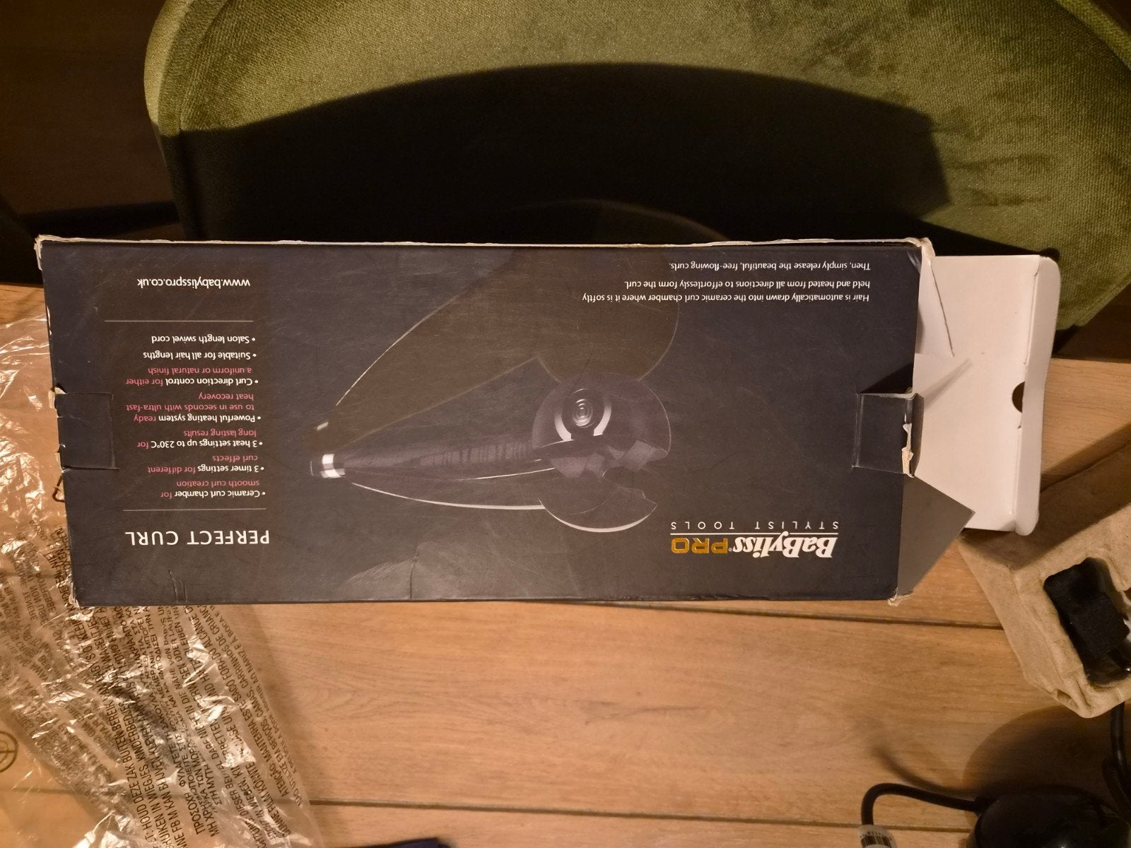 BaByliss Pro Perfect Curl Krultang BAB2665U, Ophalen, Zo goed als nieuw, Haarverzorging