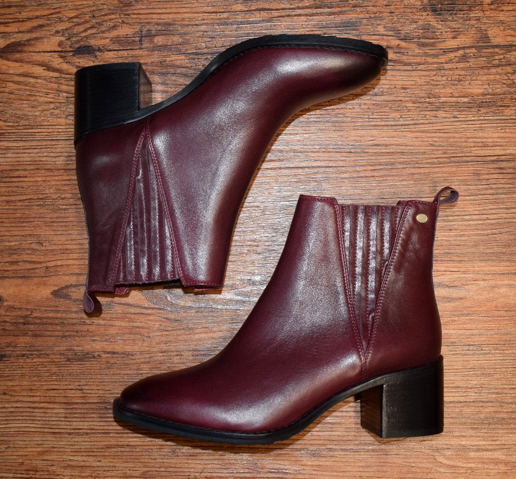 Fred de la Bretoniere leren chelsea boots bordeaux - maat 37, Fred de la Bretoniere, Overige kleuren, Lage of Enkellaarzen, Nieuw