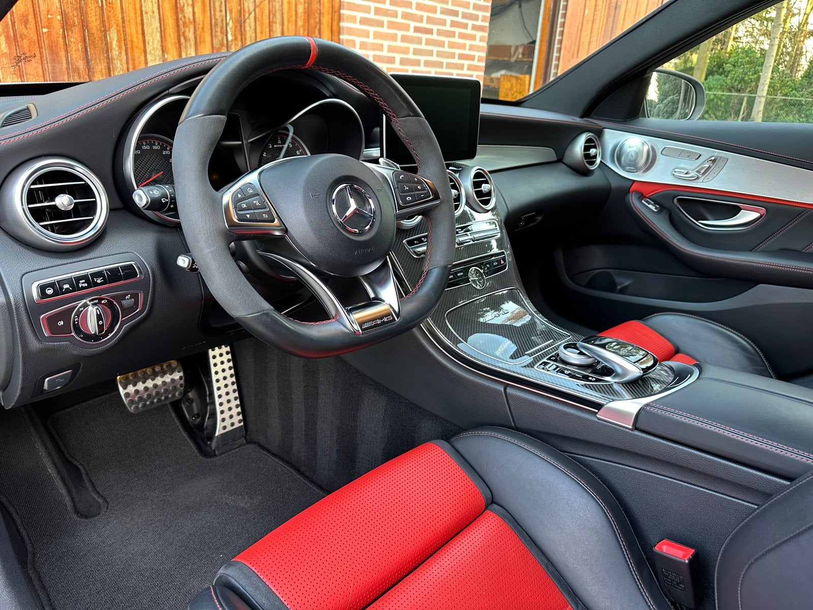 Mercedes C63 AMG S - Keram - Kuip - Akra - HUD - Burmeister, Auto's, Automaat, Achterwielaandrijving, 510 pk, Leder