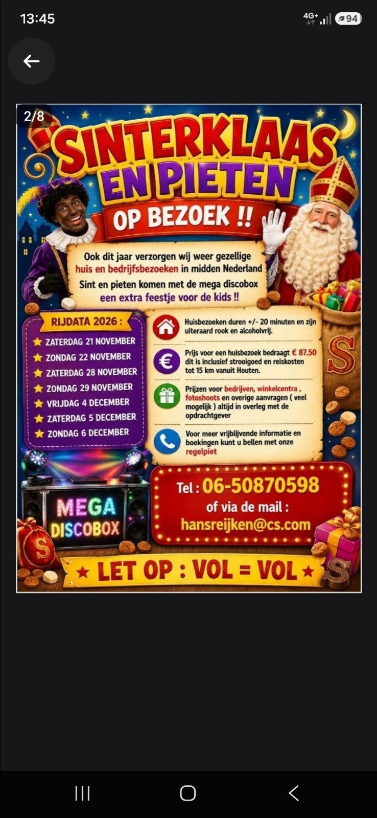 Sinterklaas  en pieten op bezoek, Diversen, Ophalen of Verzenden, Nieuw