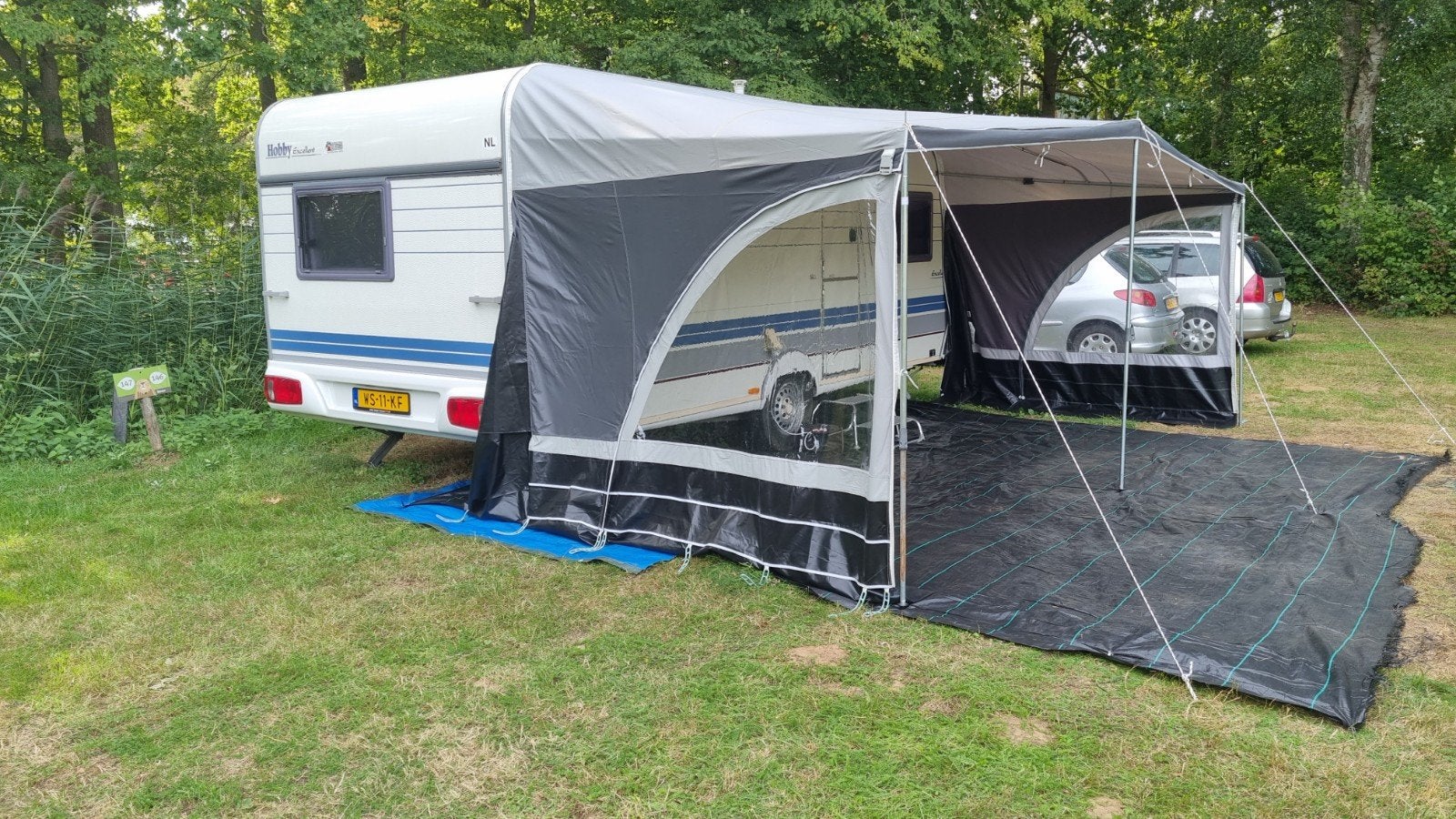 caravanluifel omloopmaat 12  incl swift lock frame zgan!!, Ophalen of Verzenden