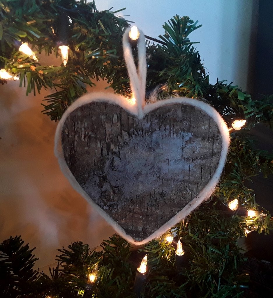 Kerstdecoratie - groot winters hart - hanger, Ophalen of Verzenden