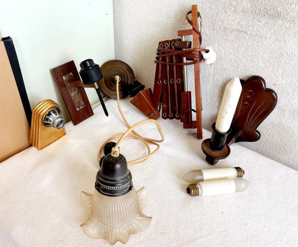 diverse lampen vintage en antiek Wandlampen hanglampen, Ophalen
