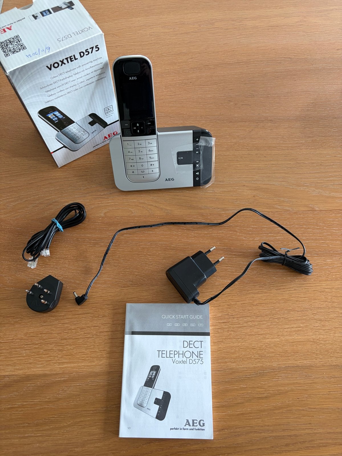 AEG Voxtel D575 DECT Telefoon met Antwoordapparaat, Ophalen of Verzenden, Zo goed als nieuw, 1 handset