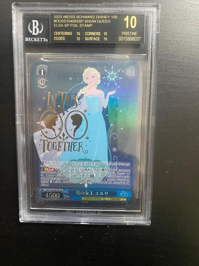Elsa Snow Queen - Weiss Schwarz Disney 100 BGS10 Black Label, Hobby en Vrije tijd, Verzamelkaartspellen | Overige, Ophalen of Verzenden