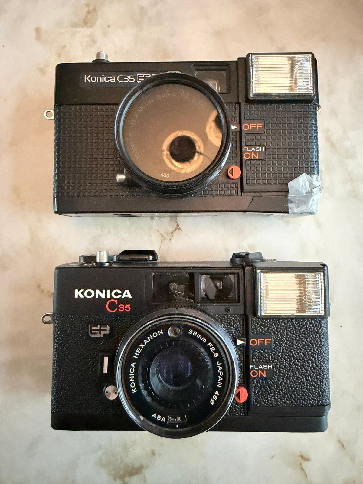 2 Konica analoge camera’s, Ophalen of Verzenden, Zo goed als nieuw, Compact, Konica