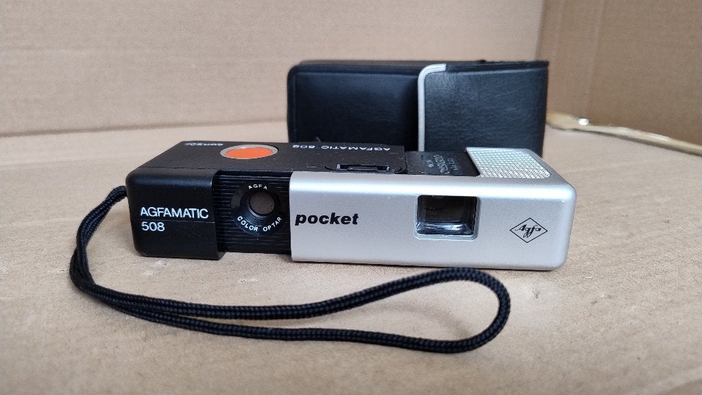 Vintage Analoge foto camera Agfa Agfamatic 508 uit begin '80, Ophalen of Verzenden, Gebruikt, Compact, Overige Merken